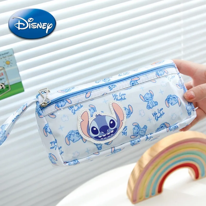 

Disney Stitch Pencil Bag Cartoon Cute Handheld Large Capacity Multilayer Multifunctional Student Eraser Pen Stationery Storage