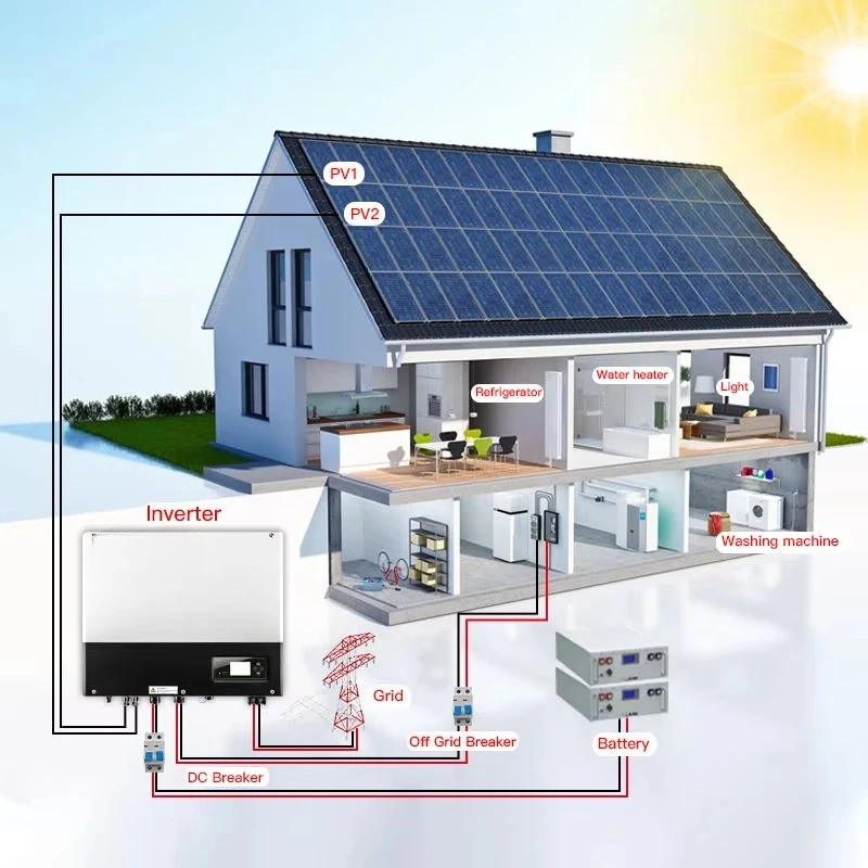 Système d'énergie solaire hybride complet résidentiel hors réseau, 3000W 5000W 3KW 5Kw 10Kw 20Kw, panneau solaire, coût du système d'énergie pour la maison