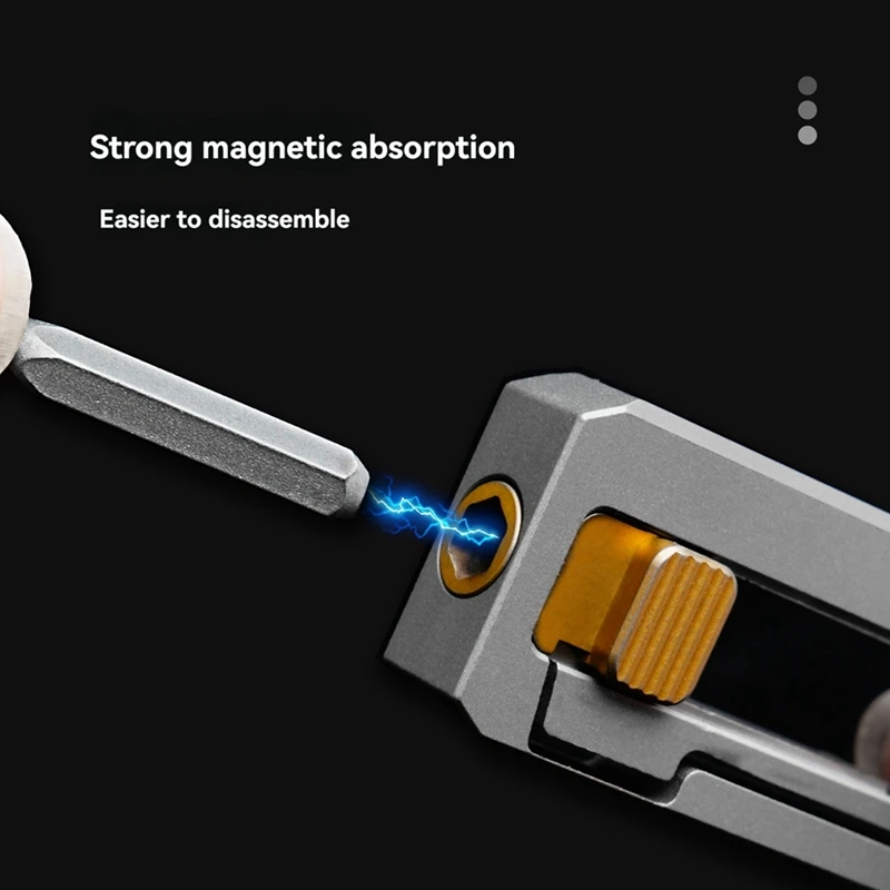 Y51A-Mini śrubokręt magnetyczny mały zestaw konserwacyjny wielofunkcyjne przenośne narzędzia EDC do użytku na zewnątrz