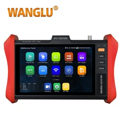 WANGLU 8 inch  POE++ 90W SFP 4K H.265 IP 8MP AHD/TVI/CVI CCTV Camera Tester HDMI & VGA input