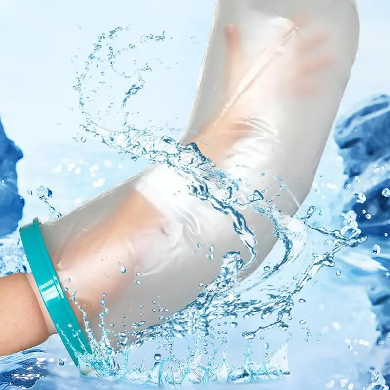 Blue Shower Cover Adult Waterproof Sealed Cast Bandage Protector Wound Fracture Leg Foot Arm Palm Bath Protective Ring Sleeve