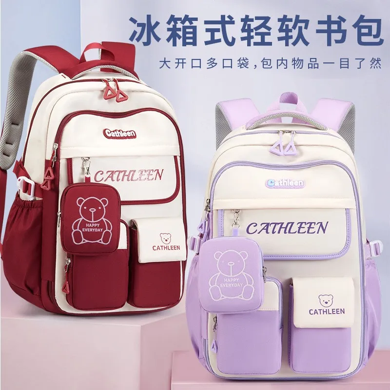 

Primary School Students' Schoolbags Are Simple, Burden-Reducing,Large-Capacity Children's Backpacks,Junior High School Students'