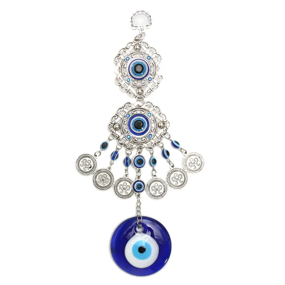 6Pcs Evil Eye Pendants Charms for Jewelry Making Necklace Bracelet DIY Projects Gifts Family Friends Birthday Christmas