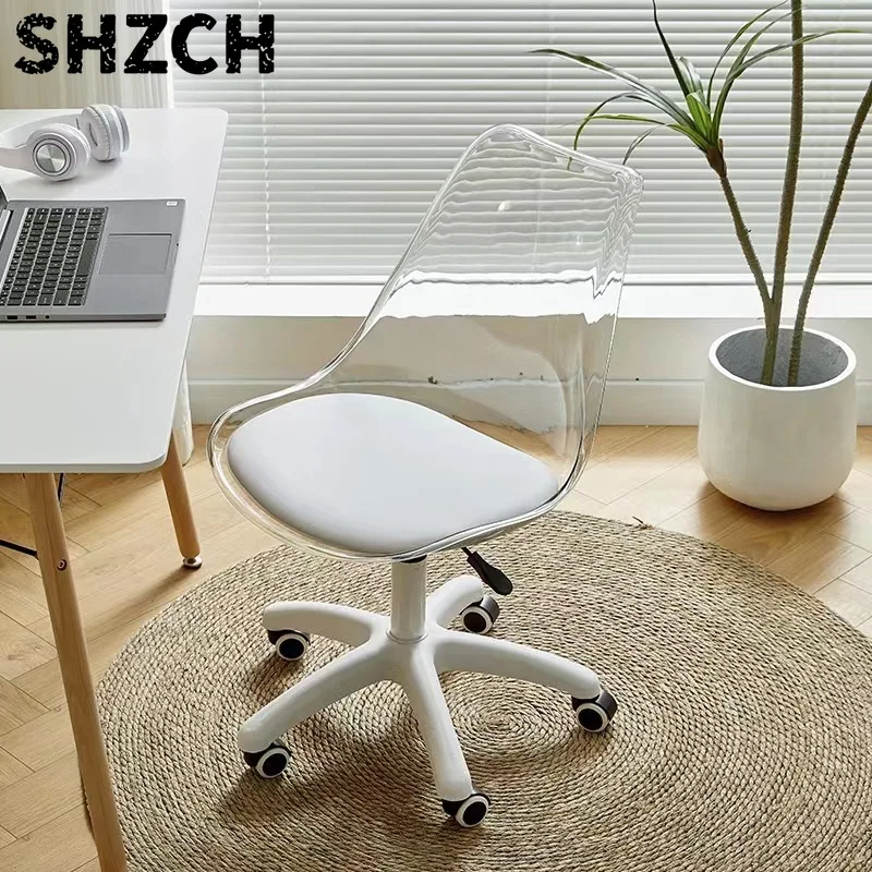 Joylive Computer  Transparent Acrylic  Plastic Comfortable Lifting Swivel  Makeup  Study