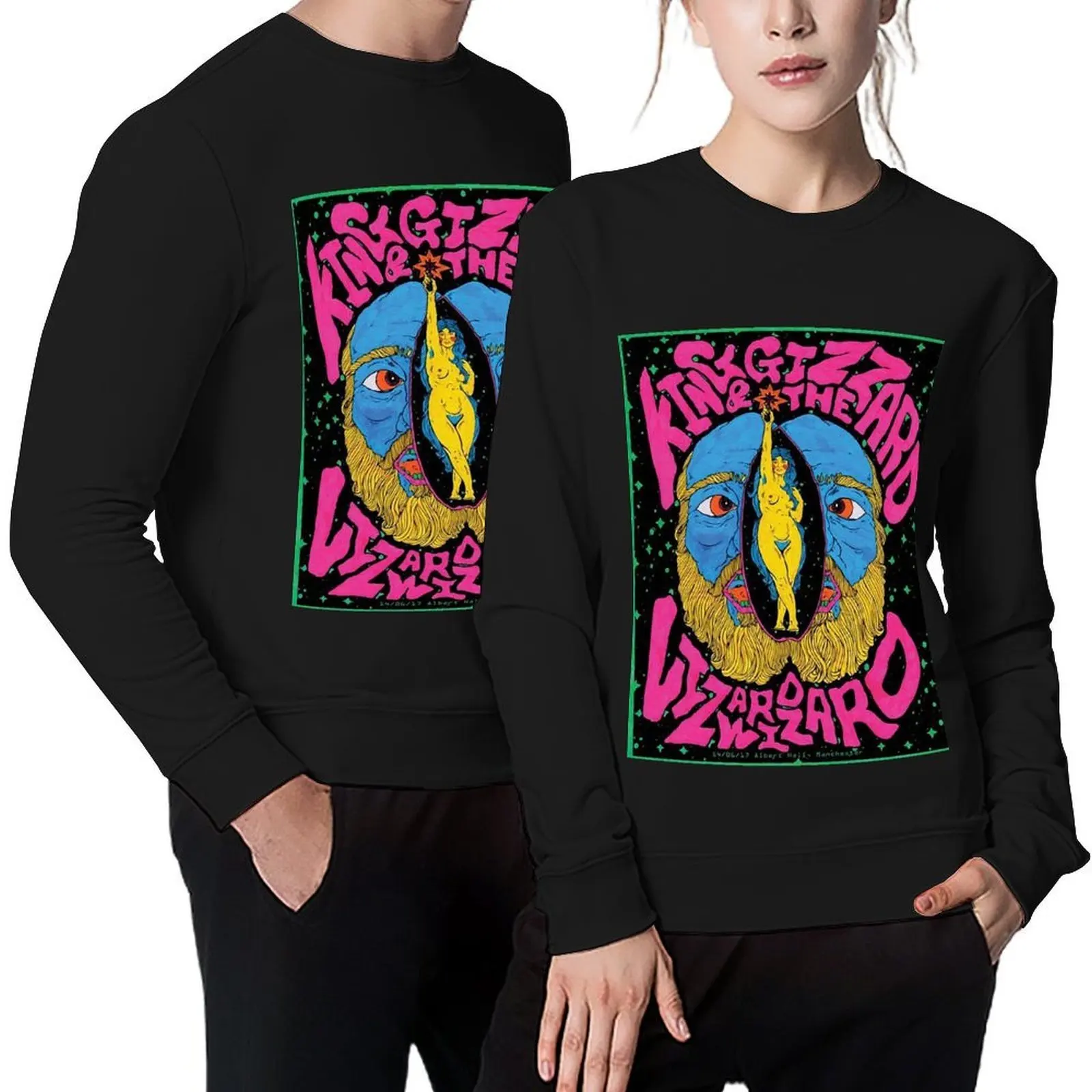 

King Gizzard and the Lizard Wizard Tour Pullover graphic t shirts men men's clothes mens clothes anime clothing sweatshirt male