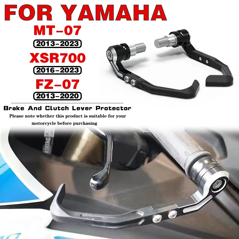 Motocicleta Brake Clutch Lever Protector Kit, acessórios para YAMAHA MT-07, XSR700, FZ-07, 2013, 2014, 2015, 2016, 2017, 2018, 2019-2023