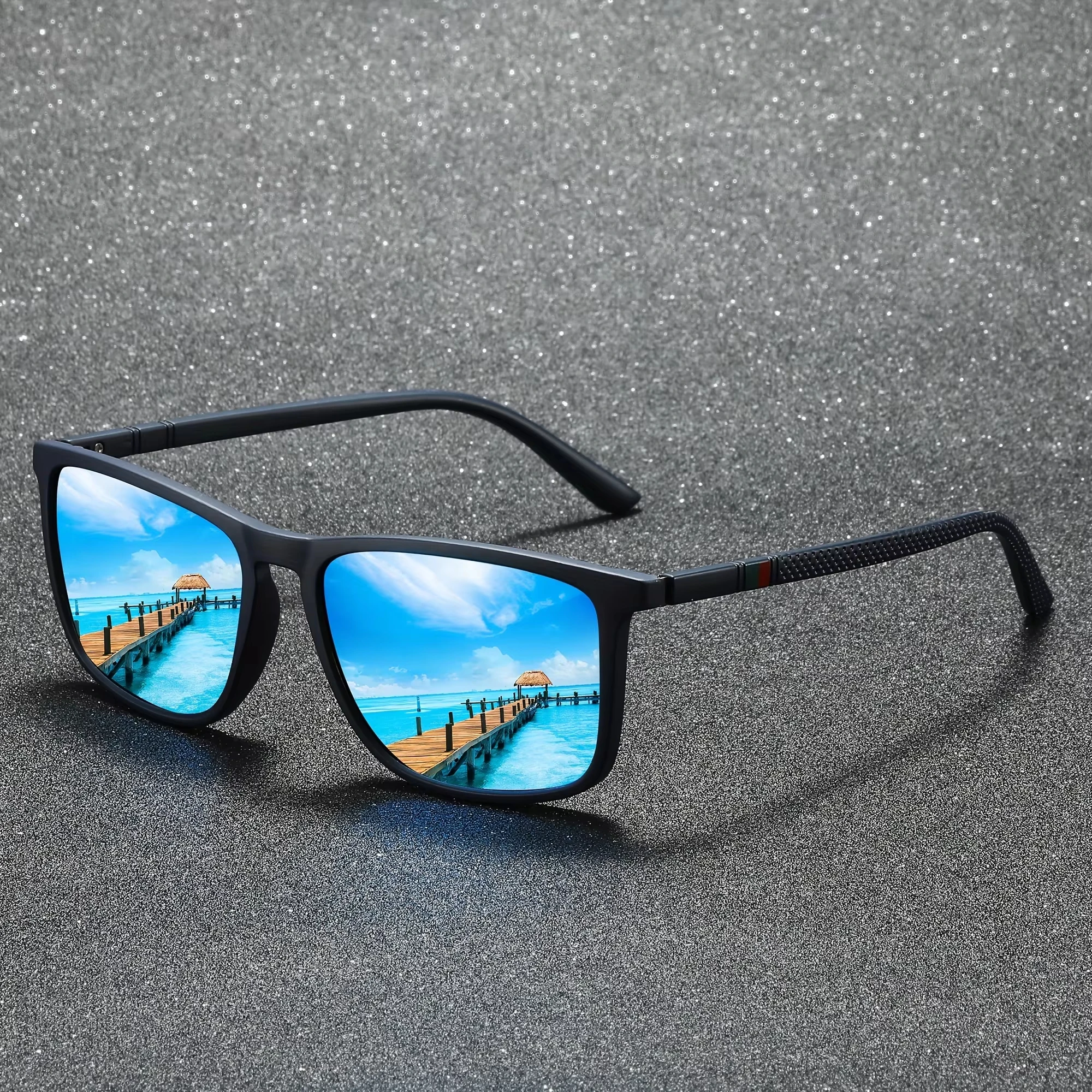 2025 quadratische polarisierte Schutz-Sonnenbrille, blendfreie Sonnenschutz für Sommerparty, Urlaub, Reisen, Fahren, Angeln, UV400 – Detail 7
