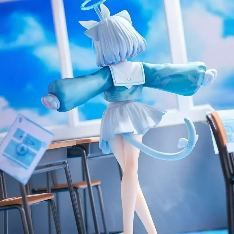 Arona Sailor Uniform Anime Model Chassis Blue Handmade Desktop Ornament High Quality Collectible Toy For Birthday Gifts