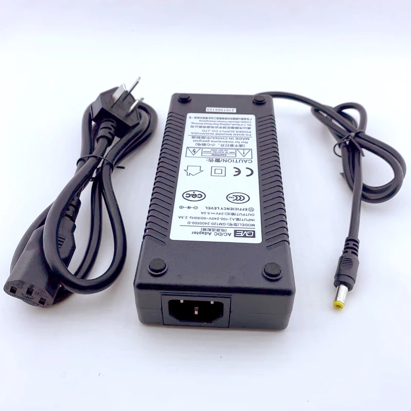 

Original GM120-2400500-F 24V 5A 120W 5.5*2.5mm AC Adapter 120W Charger For GVE Water Purifier / Cash Register Power Supply