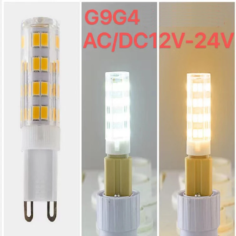 

10PCS ACDC12-24V Dimmable G9 G4 LED Bulb 2835 Ceramic Corn Lamp 51 leds Non Flickering LED Light Chandelier Replace 50w Halogen