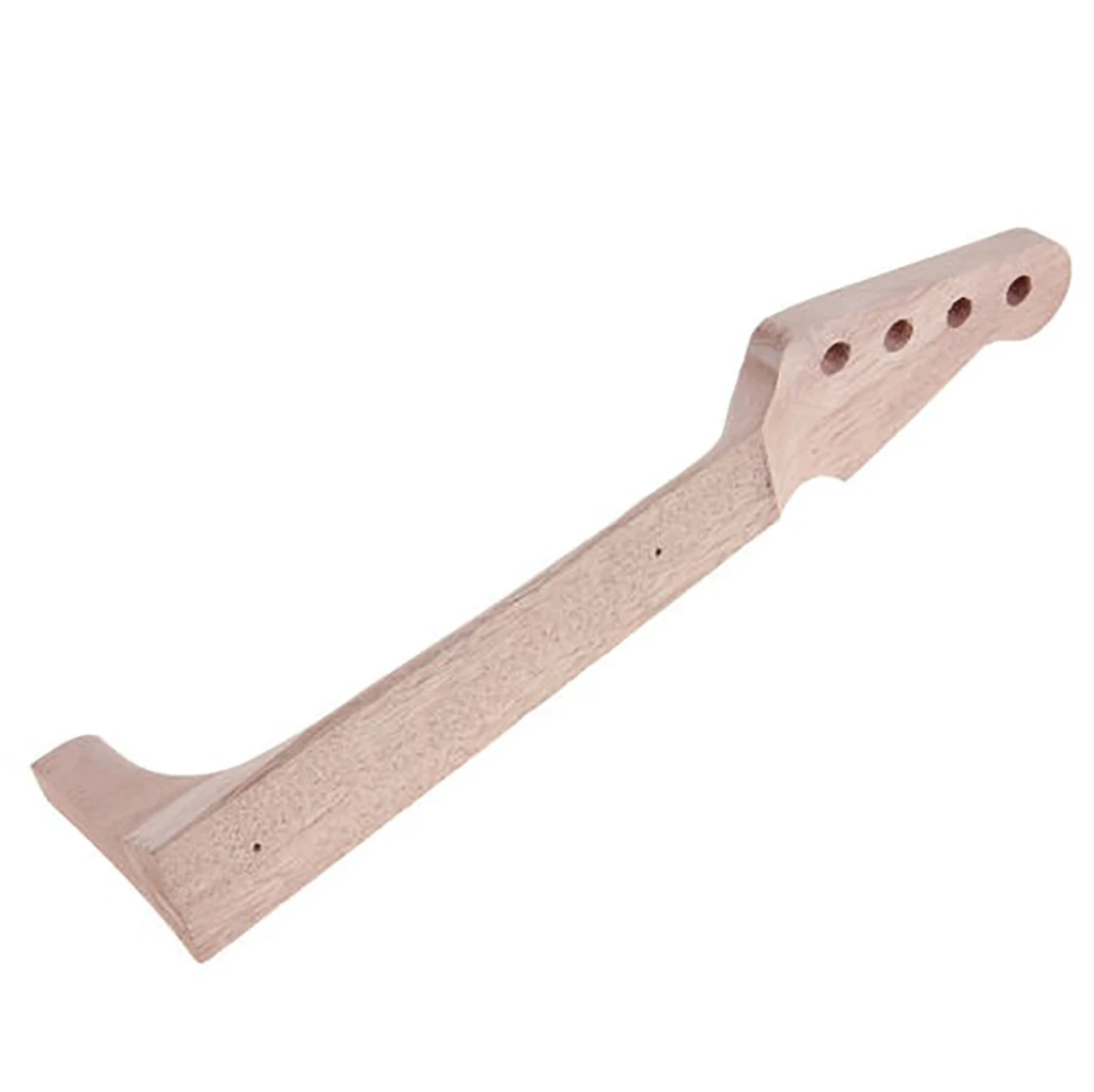 340mm Scale Length Soprano Ukulele Neck Mahogany Neck ST Style Head Pegs Hole Drilled For 21 Inch Ukulele DIY Parts Accessories