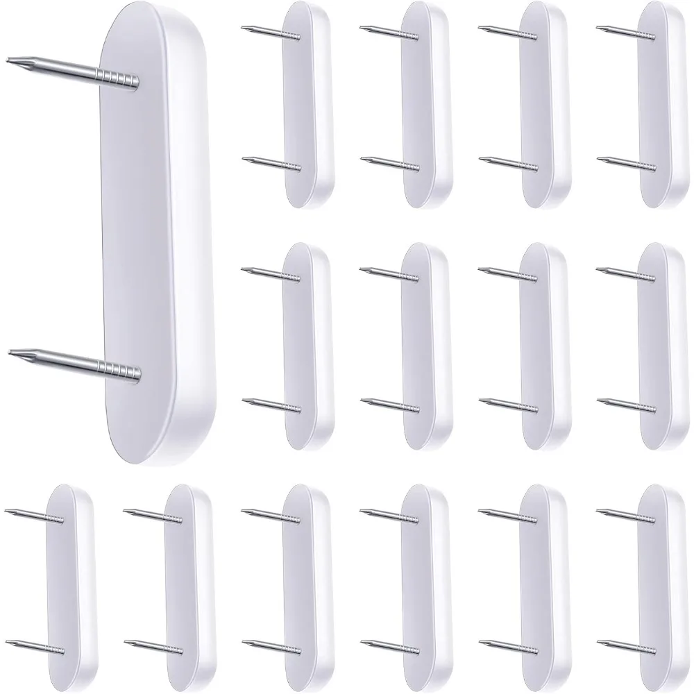 

Plastic Head Double-ended Pins, Bed Skirt Fixing Pins, White Furniture Chair Leg Brooches, Sliding Pin Fixing Pins