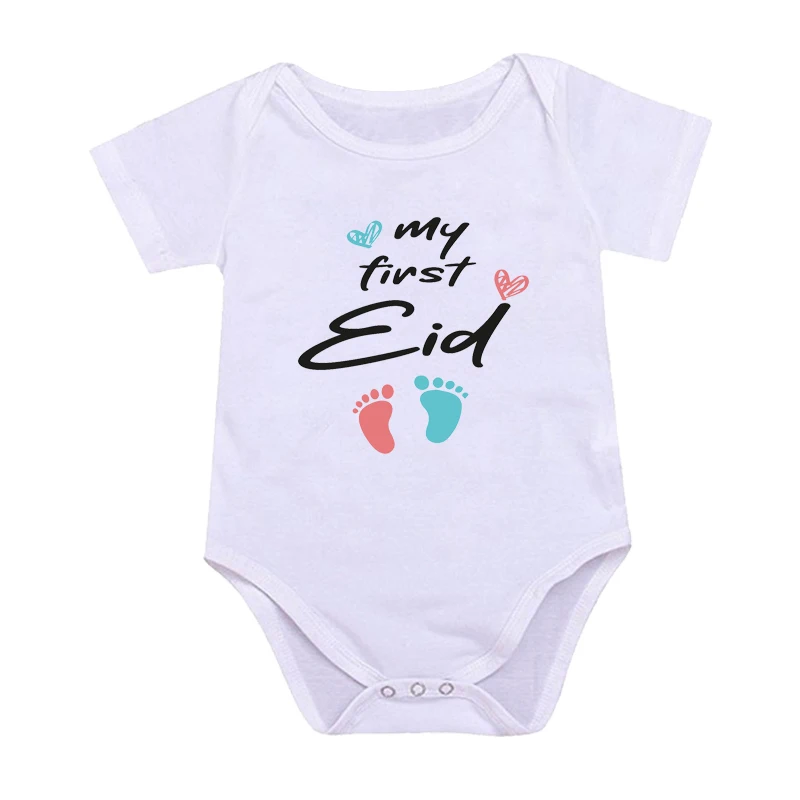 My Player Eid Print Baby Short Sleeve Jumpsuit, Caasual Letter, Girl Boy Rompers, Newborn Clothes, Newborn Baby Gifts, 2025