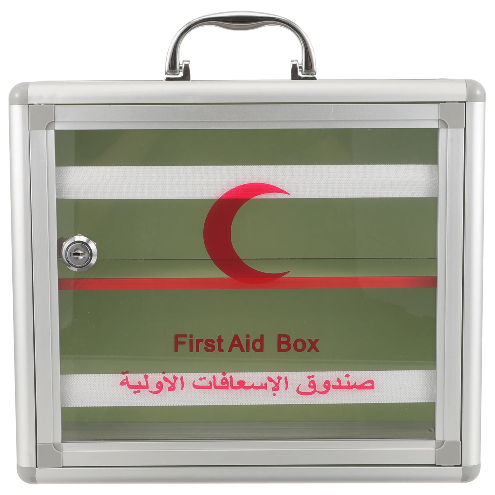 

Large Aid Medicine Box Aluminum Alloy Portable Storage Case for Home Office Outdoor Use Emergency Medical Kit
