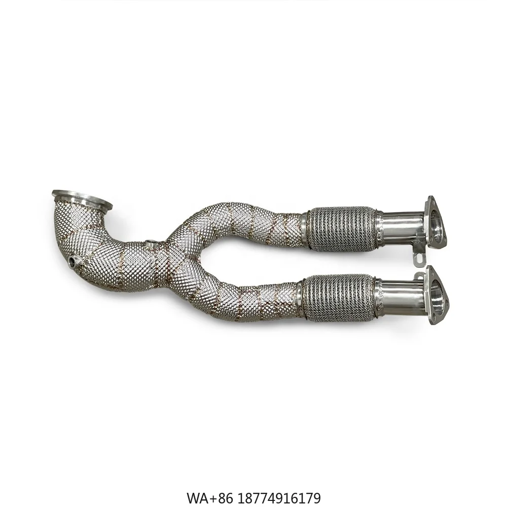 

Customized Ss304 Downpipes for Rs3/ttrs RSQ3 2.5t 2017-2019 High Flow Exhaust Sport Cattd Downpipe With Heat Shield