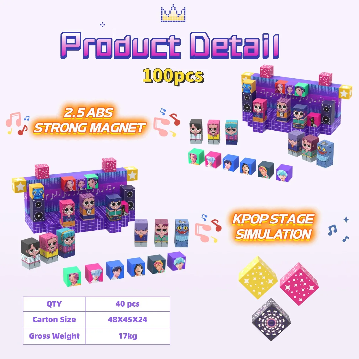 MOC K pop Demon Hunters Blocchi magnetici Giocattoli Musica Anime Coreano K POP Ragazza Gruppo Raccogliere Giocattolo per bambini Regalo di Natale