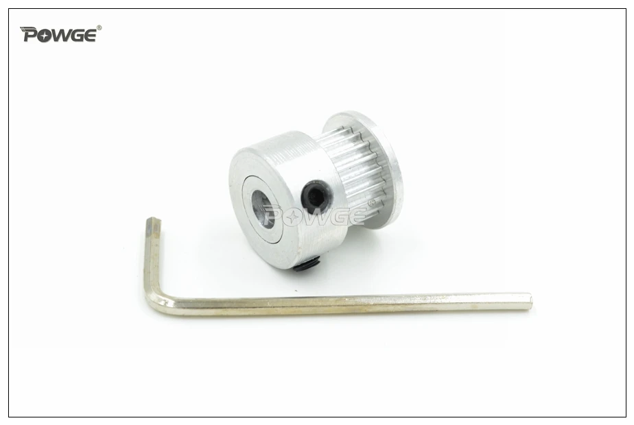 POWGE 2pcs 20 Teeth GT2 Timing Pulley Bore 5/6/6.35/8mm + 3M GT2 Timing Belt Width 6mm 20Teeth 20T 2GT Pulley 3D Printer Parts