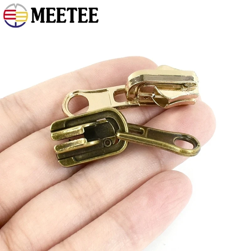 5/10/20Pcs 3#5#8# Zipper Sliders Puller Double Sided Rotary Zip Head Jacket Garment Decor Zippers Slider DIY Sewing Accessories