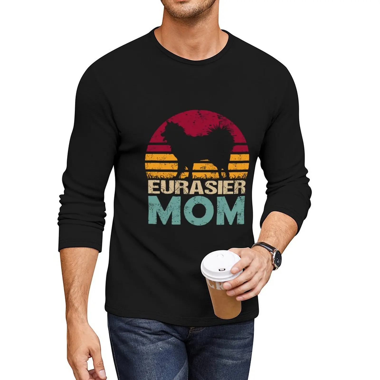 Eurasier Dog Vintage Mom Girl Gift Long T-Shirt sweat shirt anime mens t shirt graphic