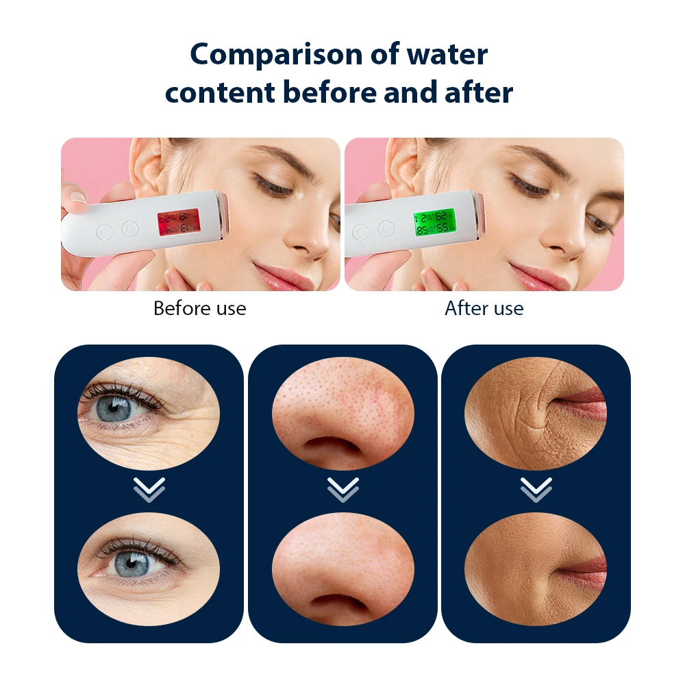 Pena portátil da bolha do oxigênio do CO2, limpeza recarregável, facial, soro do equilíbrio, antienvelhecimento, cuidados com a pele, dispositivo da