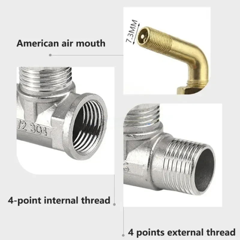 

New Four-point Water Pipe Antifreeze Joint Winter Outdoor Water Pipe Antifreeze Inflatable Elbow Nozzle Joint Faucet Antifreeze