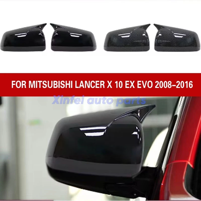 

For Mitsubishi Lancer X 10 EX EVO 2008-2016 Side Door Rearview Mirror Cover Cap Trim Shell Sticker Car Styling Accessories Part