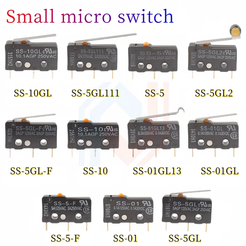 Original Limit Micro Switch SS-5 SS-5GL SS-5GL2 SS-5GL13 SS-5-F SS-5GL-F SS-10 SS-01 GL GL2 GL13 SS-5GL111 Small Micro Switch