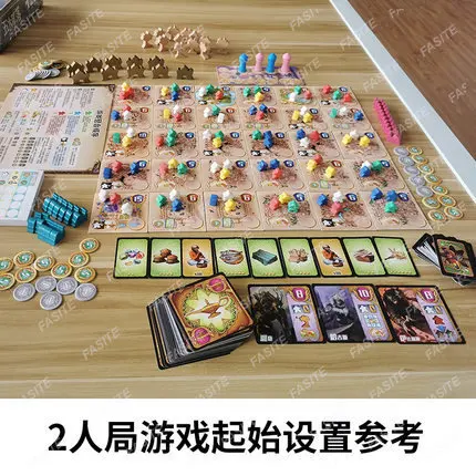 New Five Tribes Board Game Cards Game Table Games Basic Five Tribes Chinese Family Leisure Party Adults Game Toy Gift