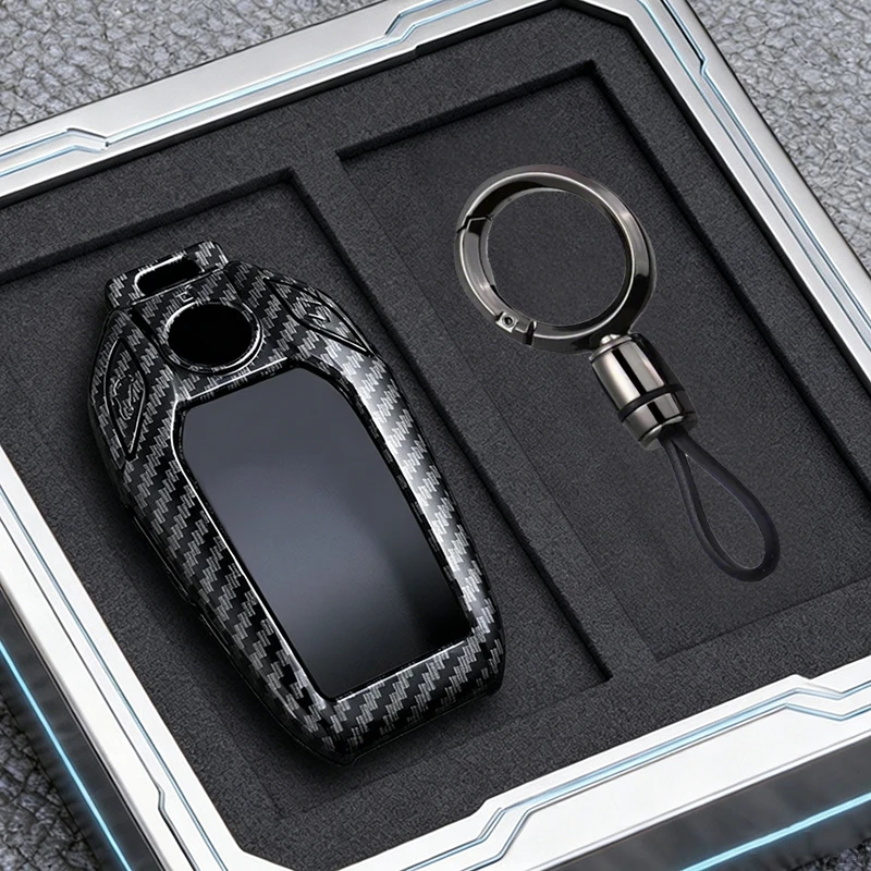 ABS Carbon-Optik für BMW I12 730 740 750 760 G11 G12 G20 G30 7er Serie LCD-Display Touchscreen Fernbedienung Autoschlüssel-Hülle – Detail 5