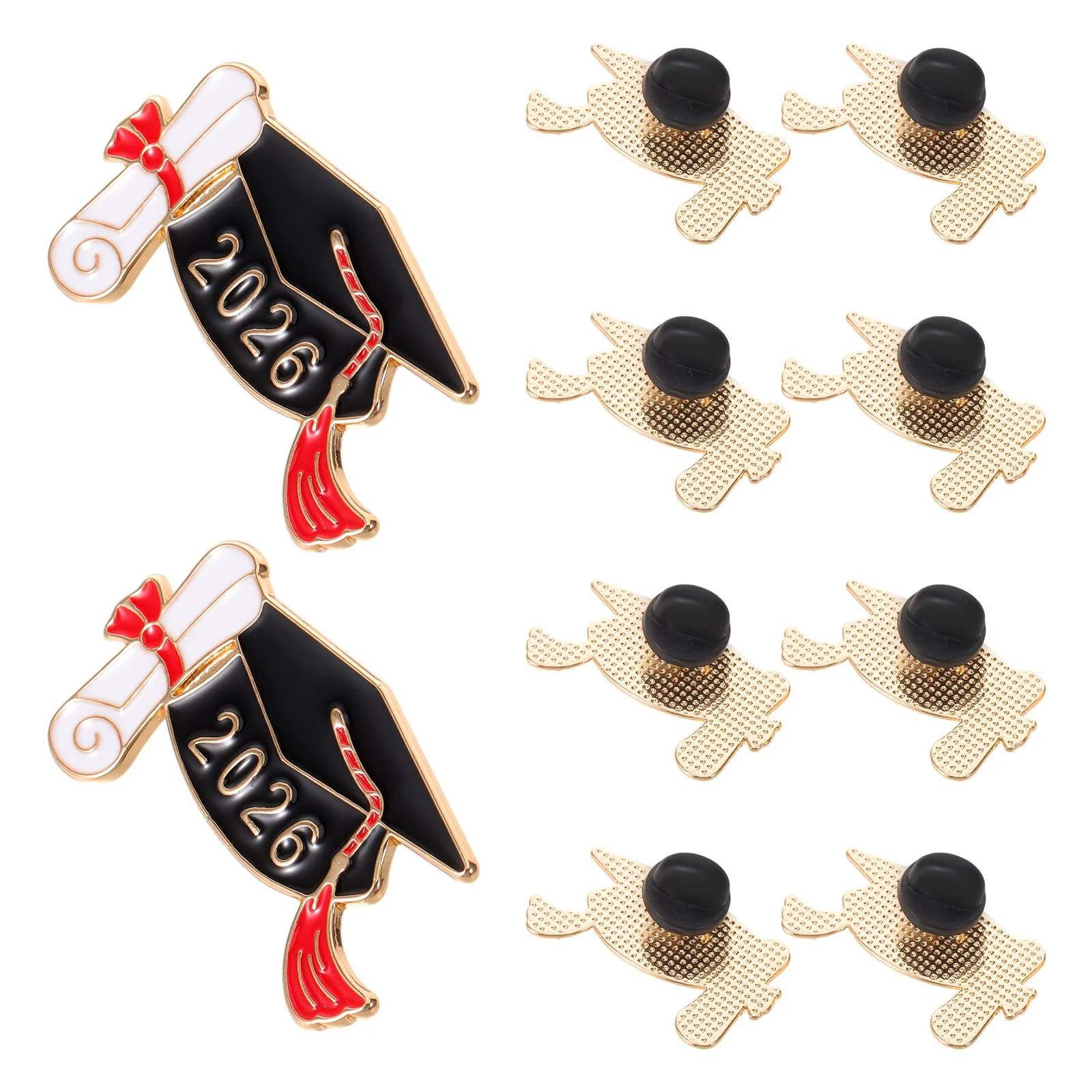 

10Pcs Graduation Cap Pins - Polished Enamel Badge Brooches for Class of 2026 Graduation Memory Keepsakes Party Favors School