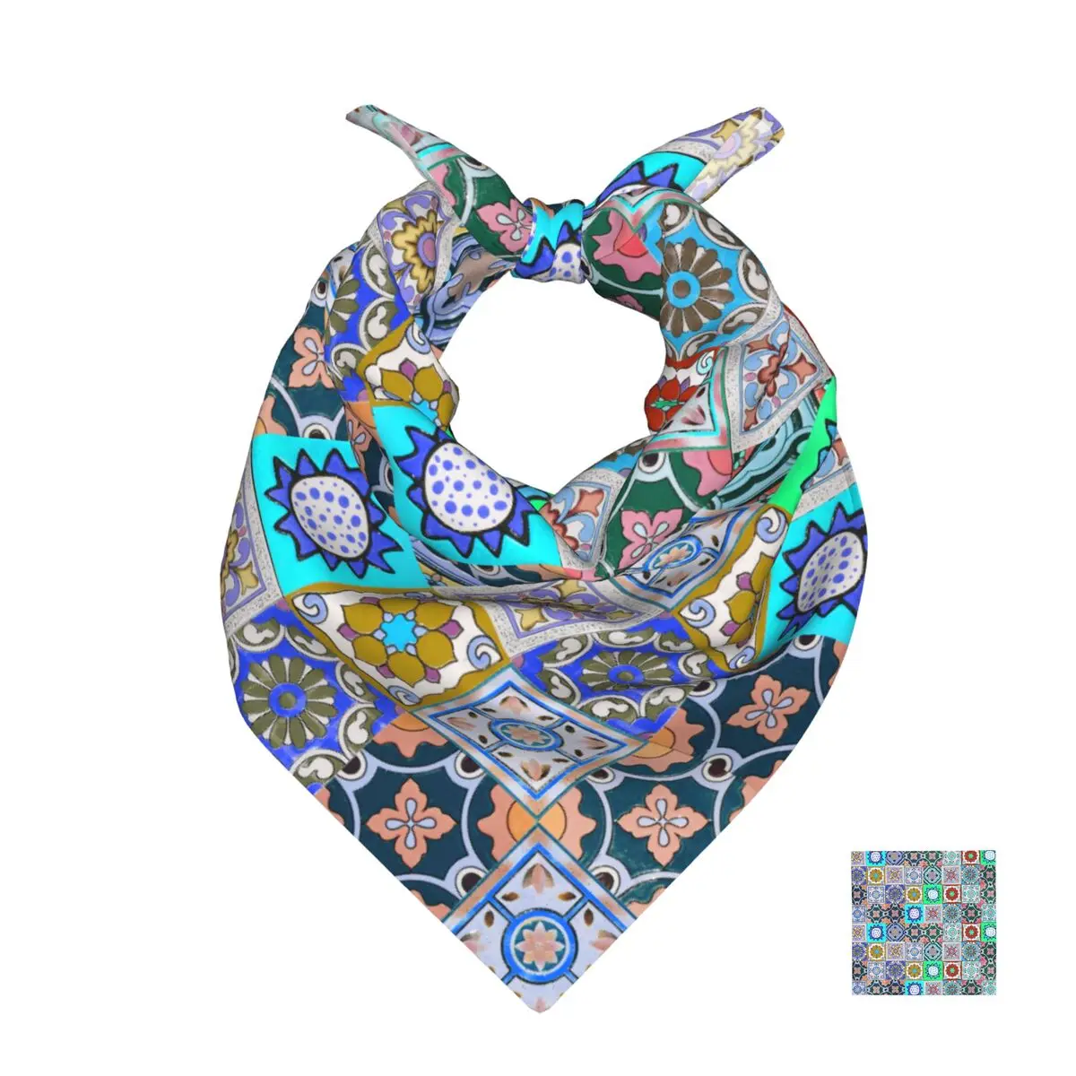 

50cm*50cm Embellished With Vintage Floral Scarf Head Hair Shawl Women Designer Scarfs Square Headband