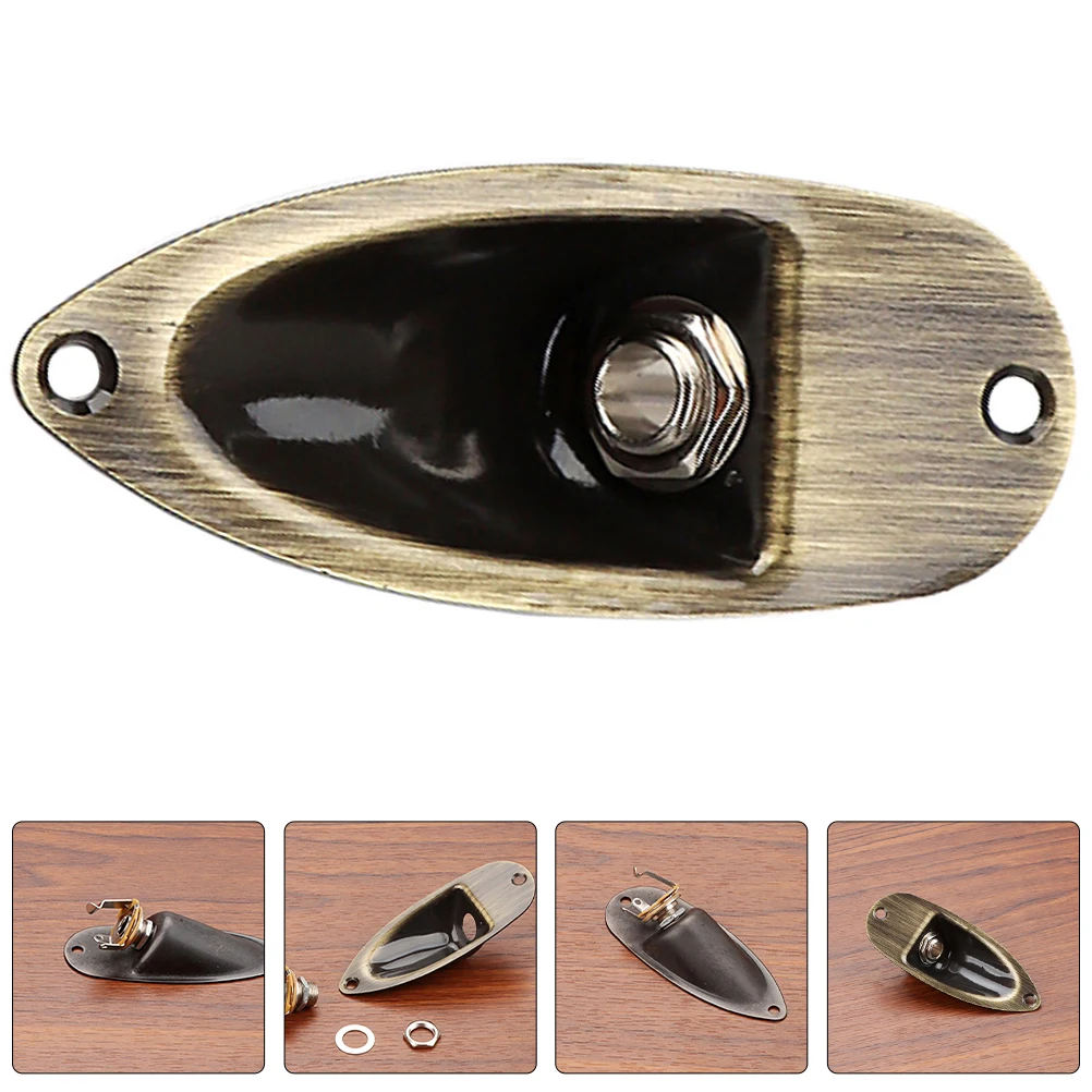 

Guitar Accessory Set Input Jack Accessories Output Socket Stereo Plug Metal Plates