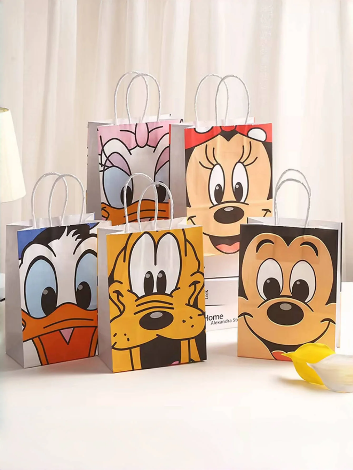 5/10/15 Stück Mickey und Minnie Party-Geschenktüten - Langlebige Papiertüten mit Cartoon-Charakter-Designs