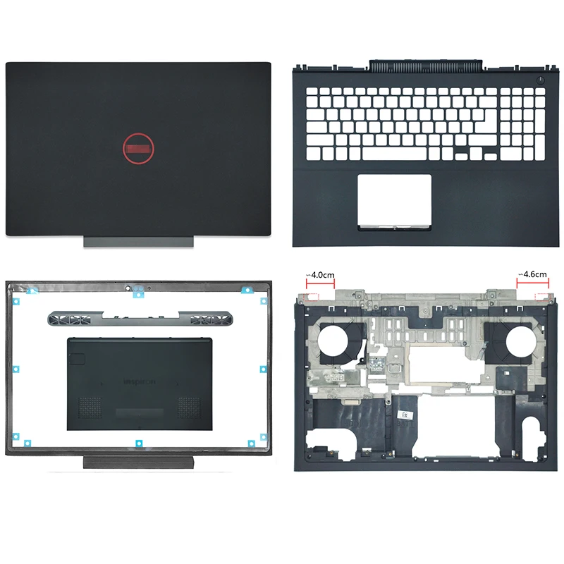 NEW For DELL Inspiron 15 7567 7566 7000 Laptop LCD Back Cover Front Bezel Palmrest Bottom Case Non Touch/Touch Black AP1QN000200