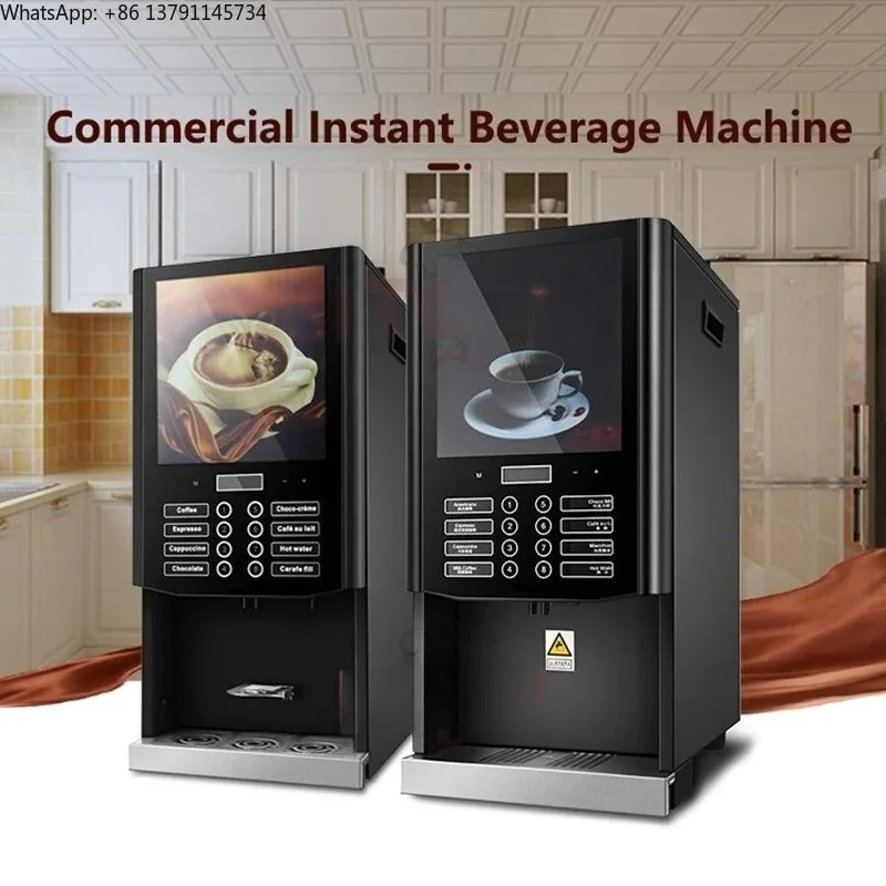 Commercial Instant Beverage Machine 7Hot Different Drinks Hot Water Flavor Adjustment Have CE Coffee Maker 220-240V