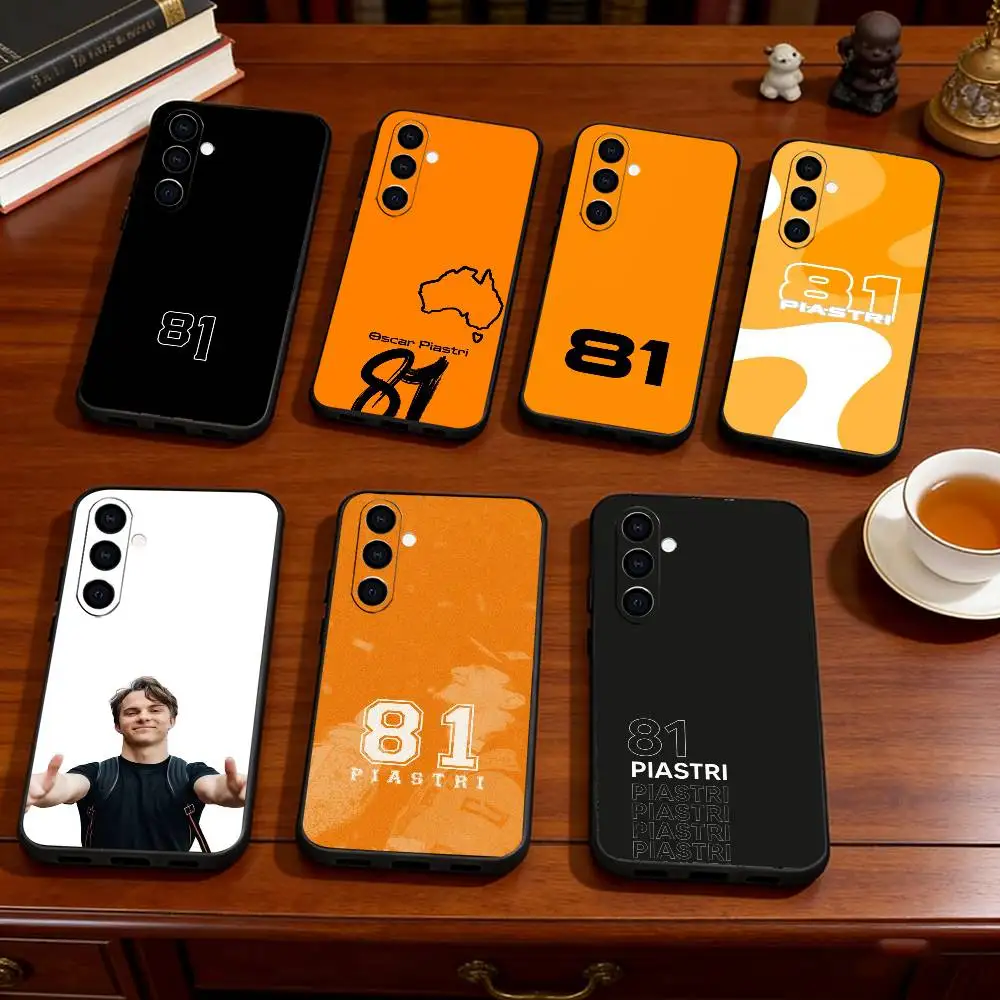 O-Oscar Piastri 81 Phone Case For Samsung Galaxy A73,A72,A71,A70,A53,A52,A51,Soft Silicone Black Cover