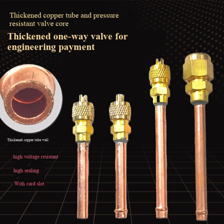 

Refrigerator air conditioner - fluorine one-way valve top needle valve refrigerant filling valve air interface copper tube