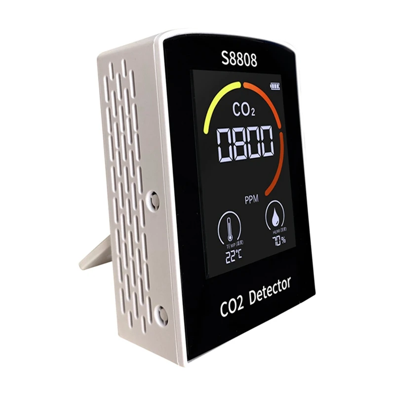 4-In-1 Digital CO2 Meter Measure Carbon Dioxide Humidity Temperature TVOC Sensor Tester CO2 Air Quality Monitor Detector