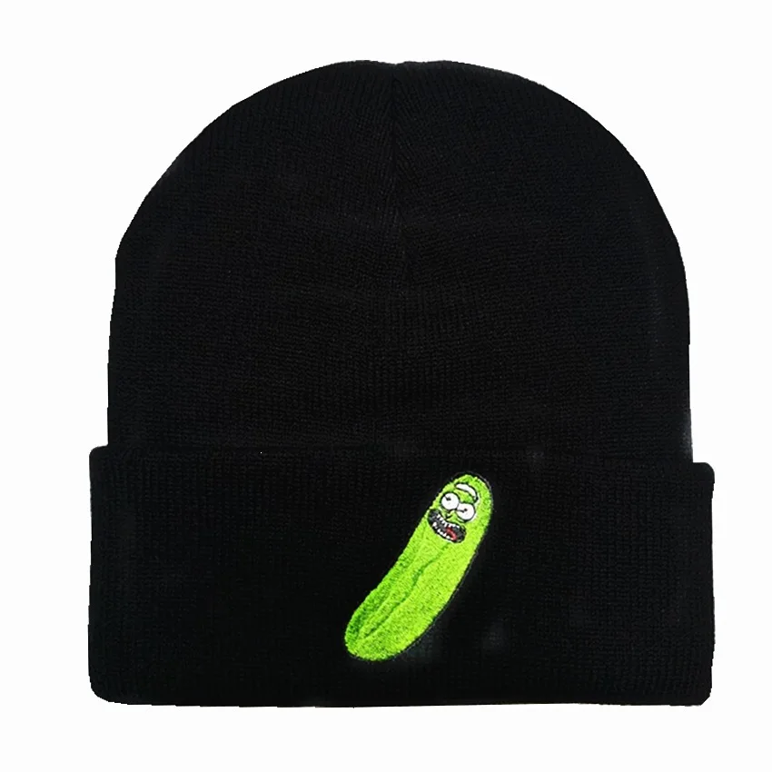 Cucumber Bug Embroidery Multicolor Winter Short Elastic Soft Beanies Skull for Men Women Outdoor Warm Breathable Cap Autumn