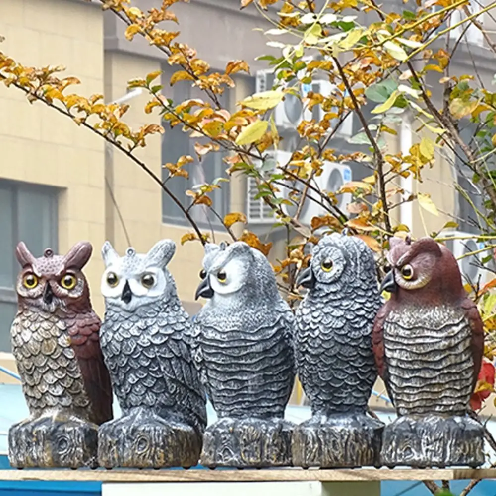 

Creative Plastic Owl Decoy Large Size Garden Decoration Pest Control Scare Birds Away Realistic Birds Repellent Outdoor Patio