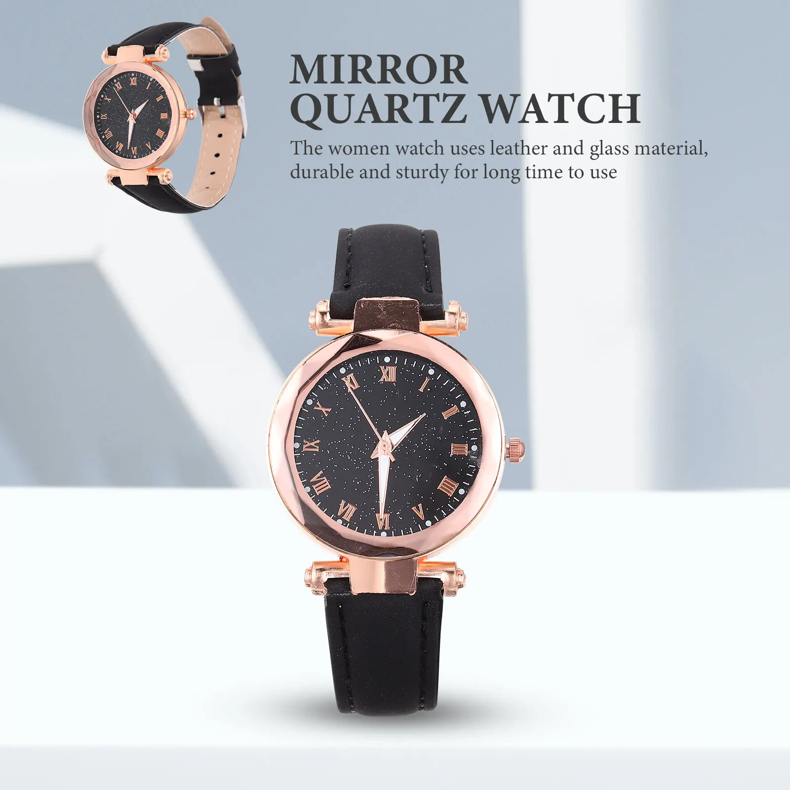 

Roman Dial Quartz Women Watch Adjustable Strap Stainless Ladies Wristwatch For Daily Wear Suitable All Ages