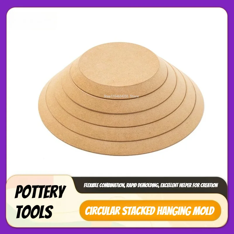 utensili-per-ceramica-stampo-per-impronte-tavola-per-smodellare-tavola-per-modellare-l'argilla-tavola-per-formare-stampo-circolare-impilabile-a-sospensione