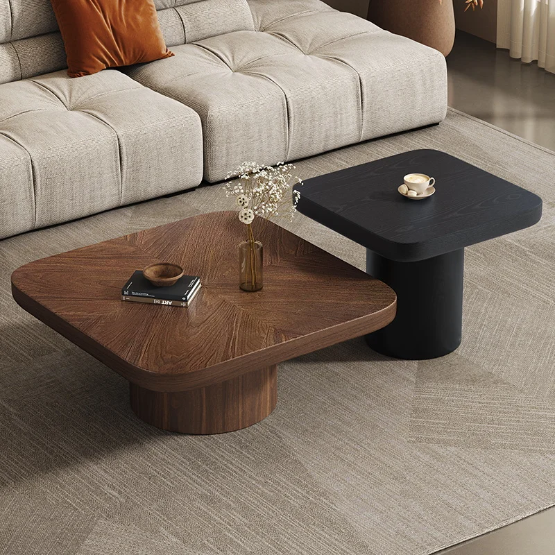Hot Sale Designer Living Room Coffee Table Set Modern Square Center Wooden Coffee Table Luxury Simple Coffee Table Set For Home