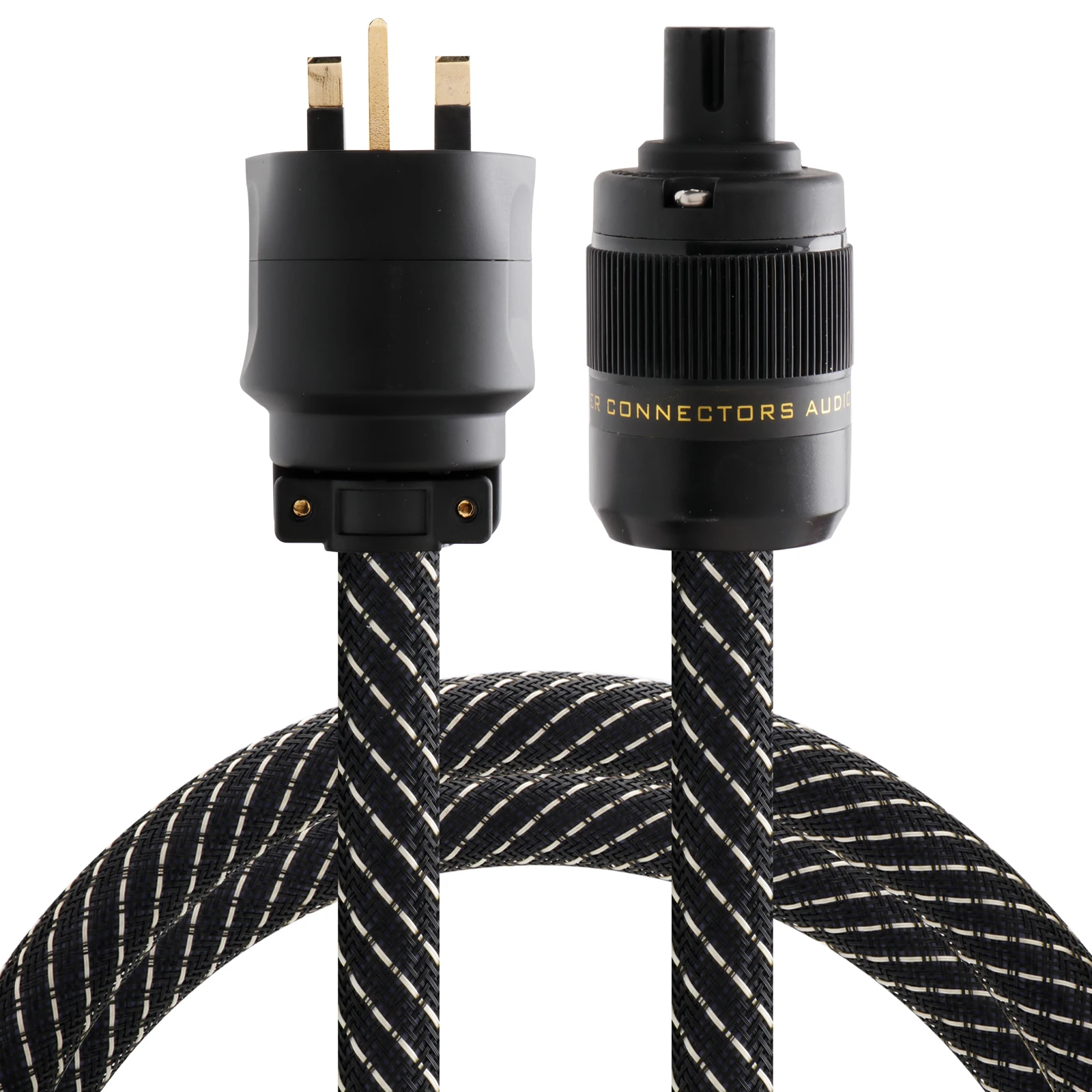 HI-END US/EU/UK AC-Stromkabel IEC UK C7 Figur-8-Buchse Netzkabel, Unpolarisiertes Figur-8-Stromkabel – Detail 5