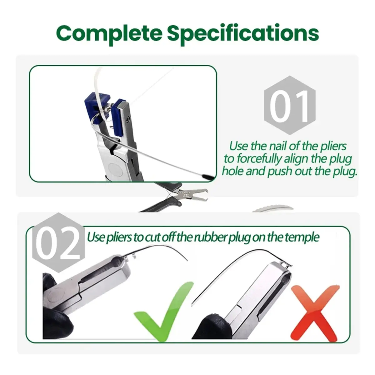 2026 New Optical Tools Rimless Disassembly Eyeglasses Repair Maintenance Pliers Set Plier Tool Kit Shop Stainless Steel Frames