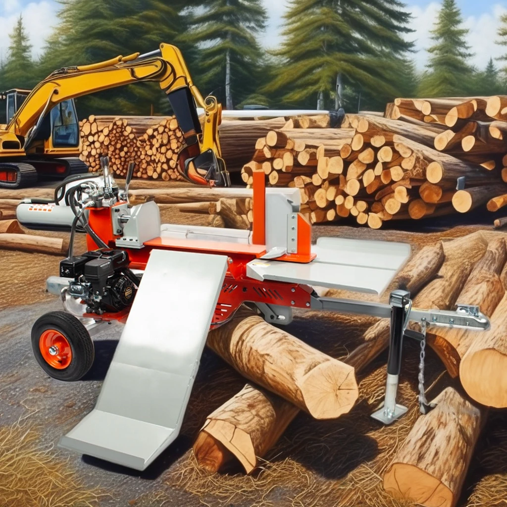 Engine Hydraulic wood 28t wood splitter Forest wood splitter