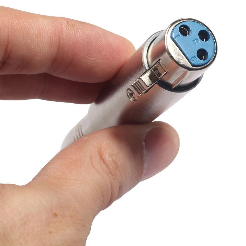 Xlr 3 pinos fêmea para 6.35mm fêmea jack tomada conector de microfone de áudio para microfone mesa de música alto-falante microfone de áudio