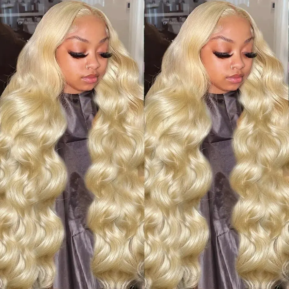 613 Honey Blonde 13x4 Lace Front Wig 220% Body Wave Brazilian 30 36 Inch 13x6 Water Wave Lace Frontal Human Hair Wigs For Women