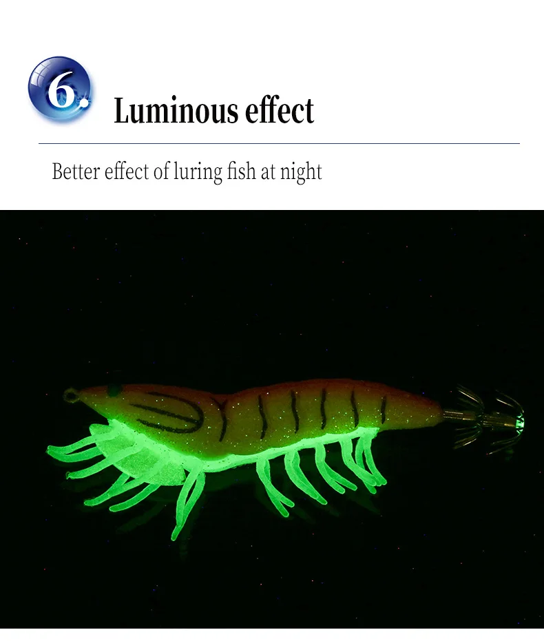 Glow Shrimp Squid Lure Set 13