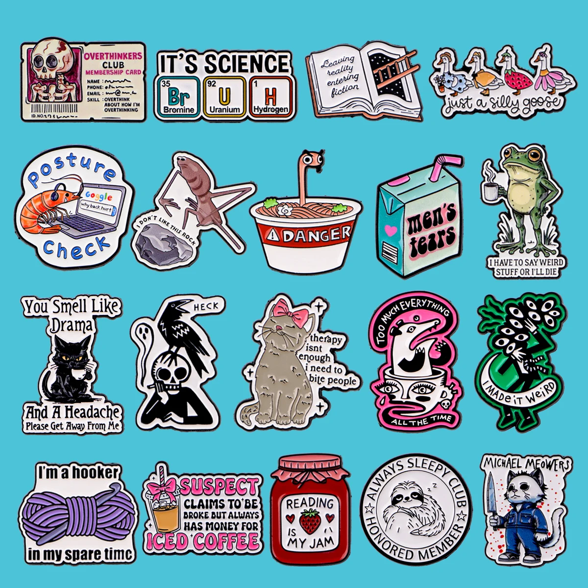 Black Cat You Smell Like Drama Enamel Pin Motivational Quotes Badge Brooch Backpacks Bag Collar Lapel Decoration Jewelry Gifts